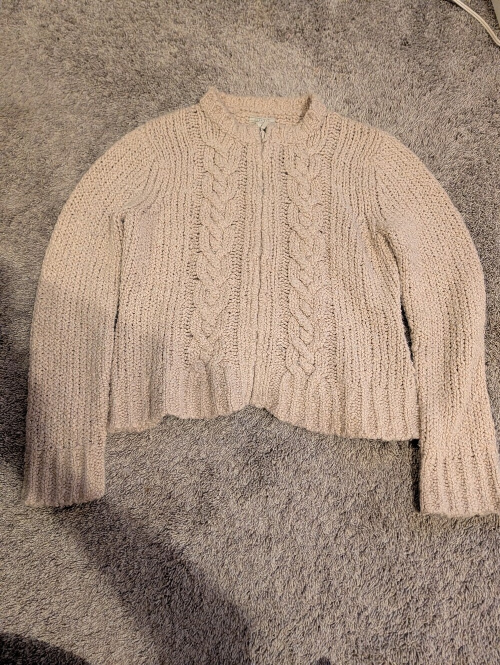 Maurices Cozy Cable Knit Women's Sweater Cardigan - Cream